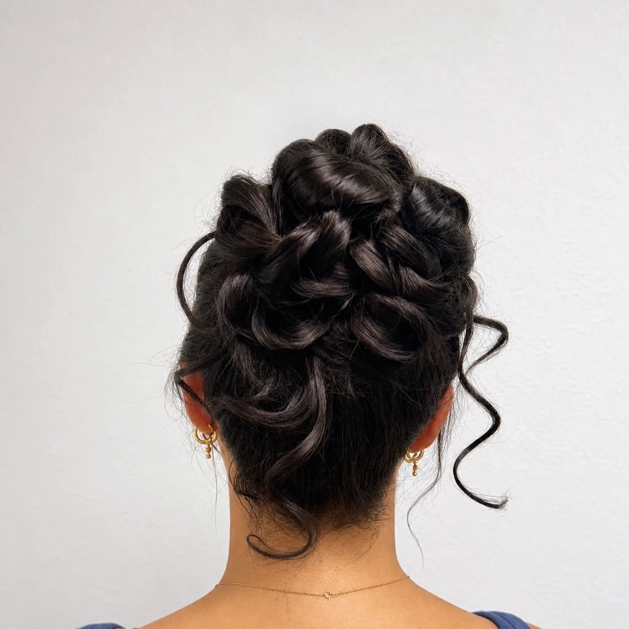 Hair updo — braided bun back view